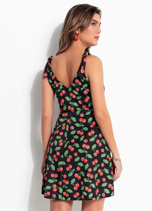 Moda Pop - Vestido Cerejas com Amarração nas Alças 2