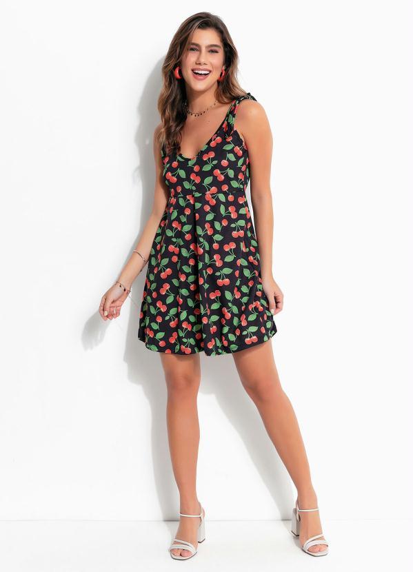 Moda Pop - Vestido Cerejas com Amarração nas Alças 3