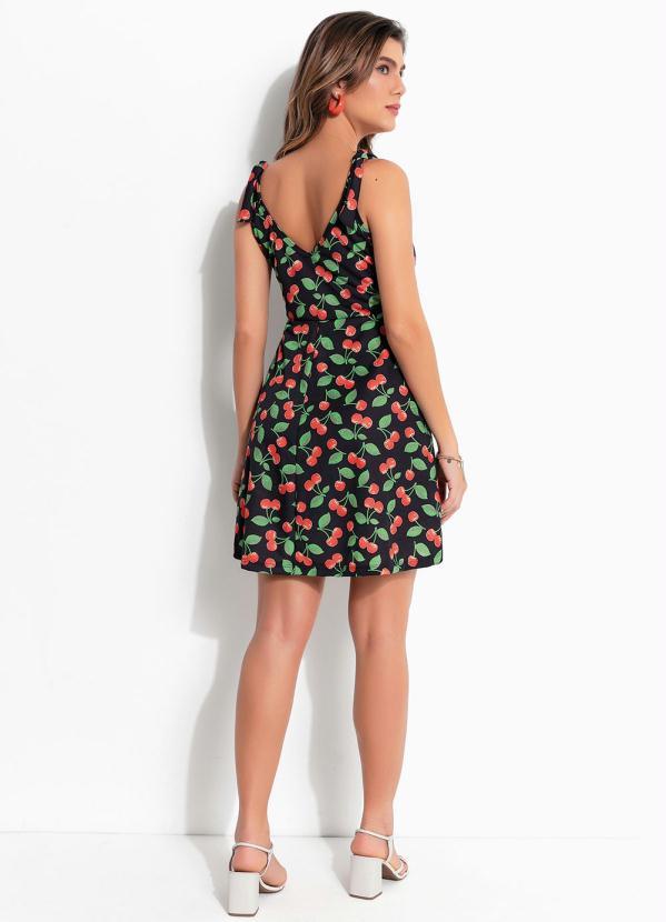 Moda Pop - Vestido Cerejas com Amarração nas Alças 4
