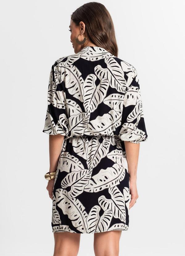 Endless - Vestido Chemise Estampado Preto 2