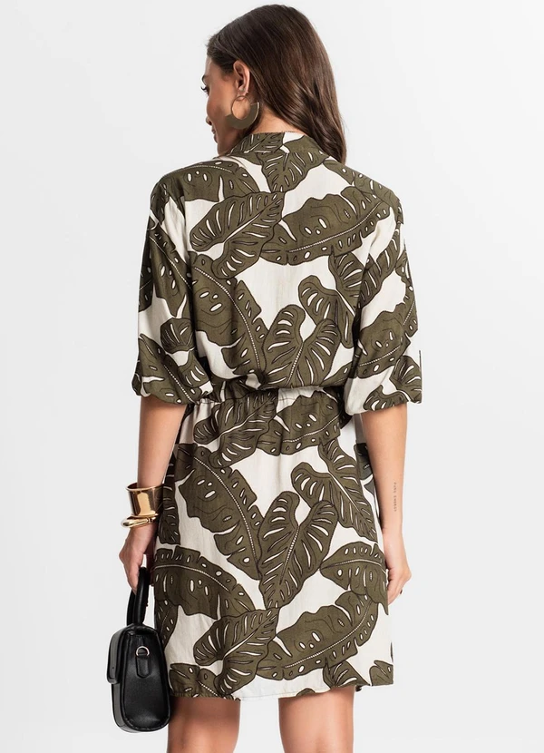 Endless - Vestido Chemise Estampado Verde 2