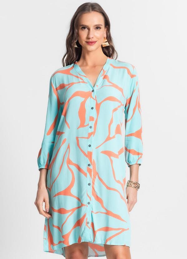 Endless - Vestido Chemise Estampado Feminino Azul