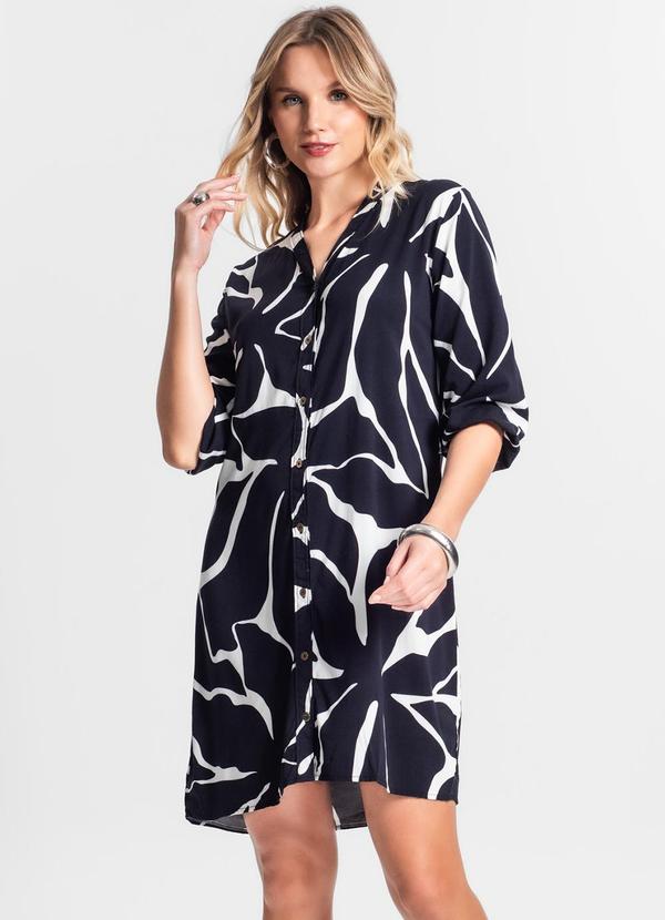 Endless - Vestido Chemise Estampado Feminino Preto 4