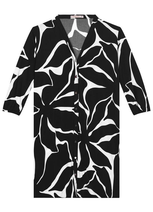 Endless - Vestido Chemise Estampado Feminino Preto 5