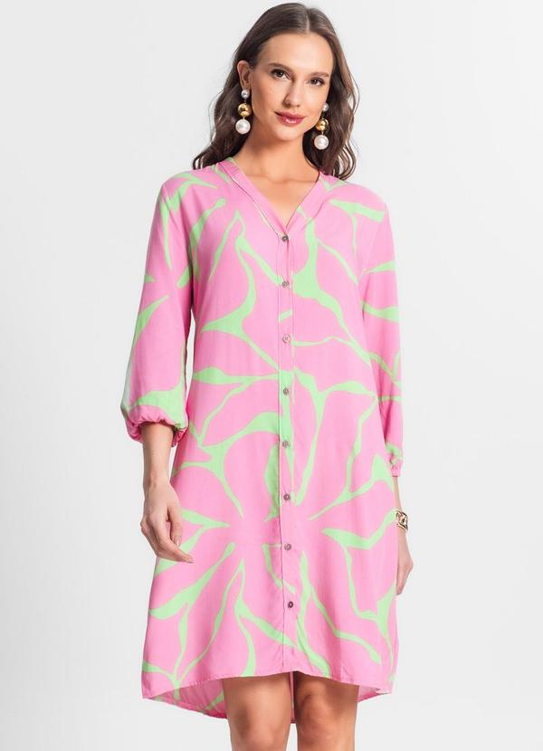 Endless - Vestido Chemise Estampado Feminino Rosa
