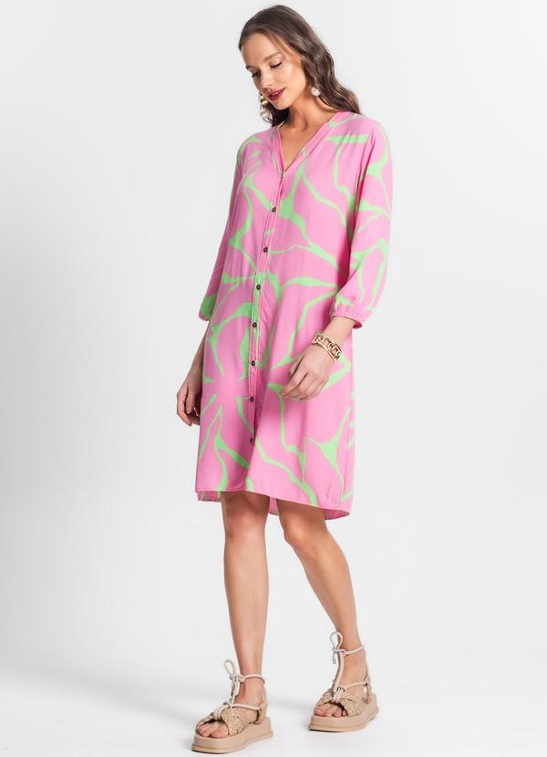 Endless - Vestido Chemise Estampado Feminino Rosa 3