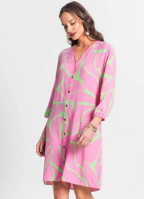 Endless - Vestido Chemise Estampado Feminino Rosa 4