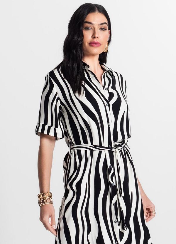 Select - Vestido Chemise Feminino Viscose Bege 4