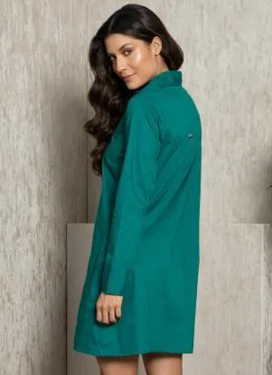 Quintess - Vestido Chemise Verde - QUINTESS