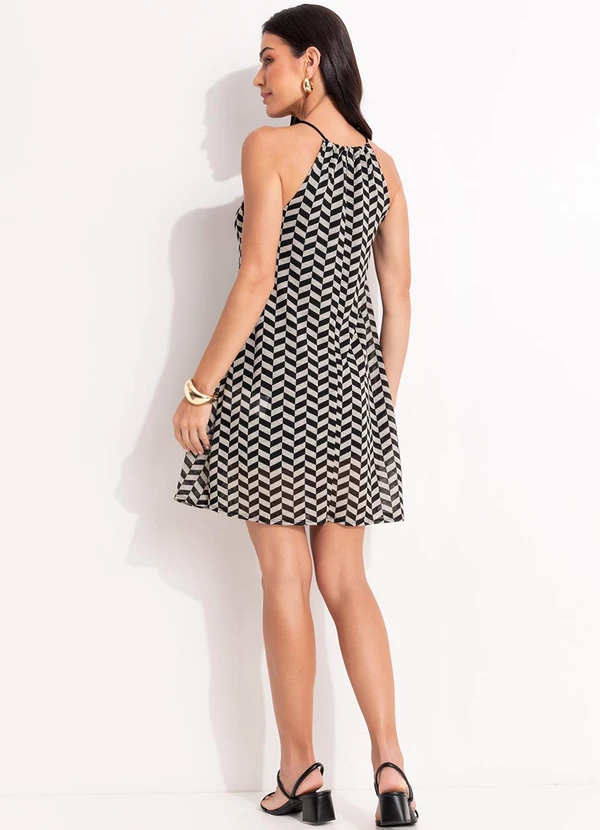 Quintess - Vestido Chevron em Malha Plissada 5