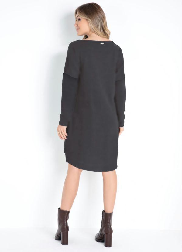 Quintess - Vestido Chumbo com Bolsos Frontais 4