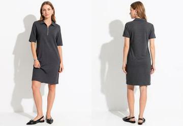 Vestido Chumbo em Malha Piquet