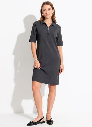 Vestido (Chumbo) em Malha Piquet