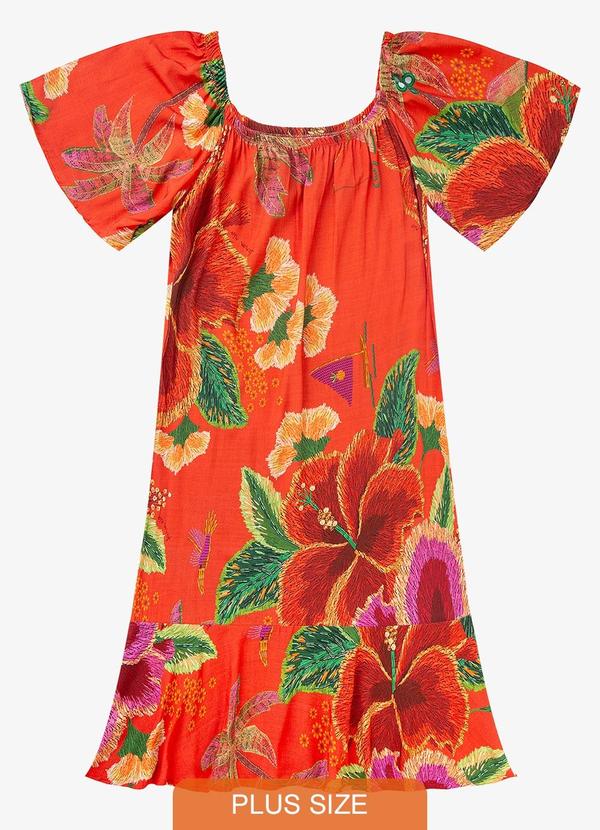 Infinita Cor - Vestido Ciganinha Infinita Cor Laranja 1