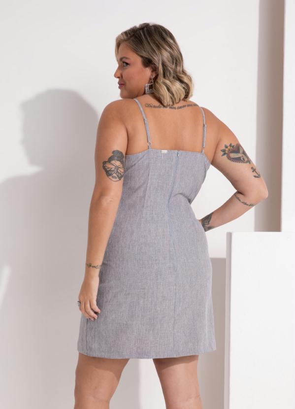 Queima Estoque - Vestido Cinza com Gota 3