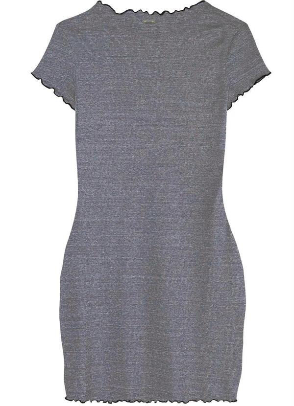 Enfim - Vestido Cinza Justo Listrado Feminino 2