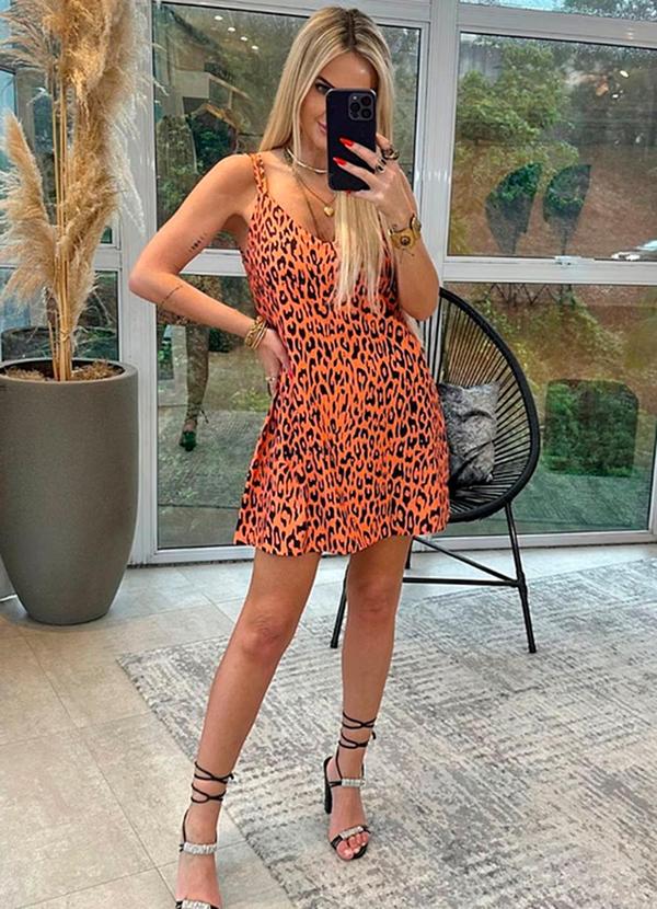 Amo Brand - Vestido Cissa Onça Laranja 2