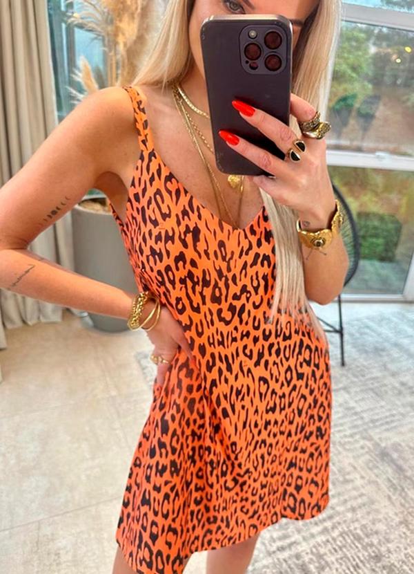 Amo Brand - Vestido Cissa Onça Laranja 5