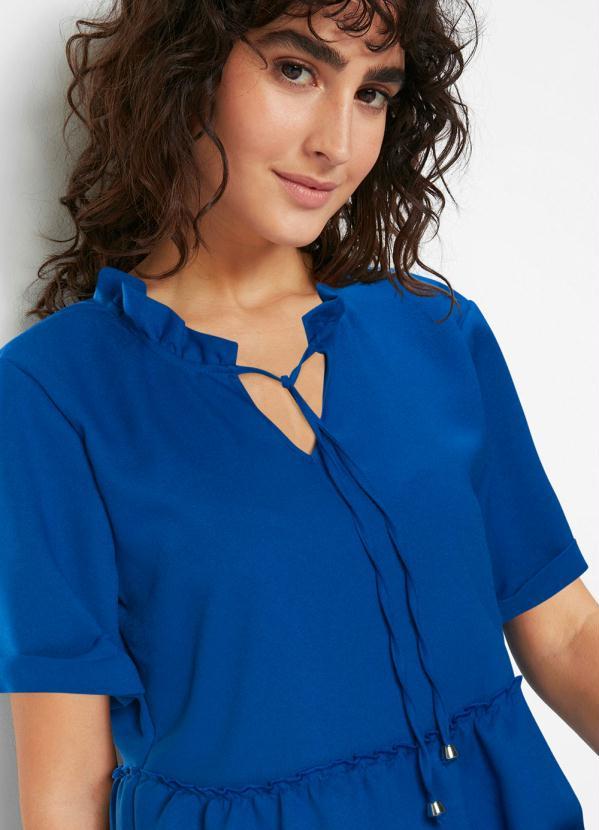 Outlet - Vestido com Amarração Azul 3