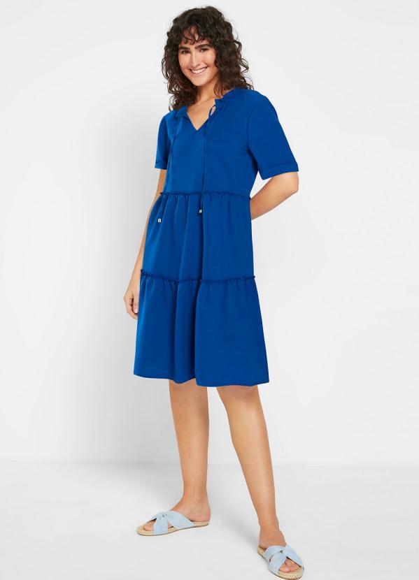 Outlet - Vestido com Amarração Azul 5