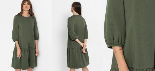 Vestido com Babado Verde