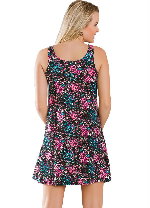 Moda Pop - Vestido com Bolsos Floral Dark 2