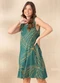 Quintess - Vestido com Bolsos Preto - variação: Folhagem Verde