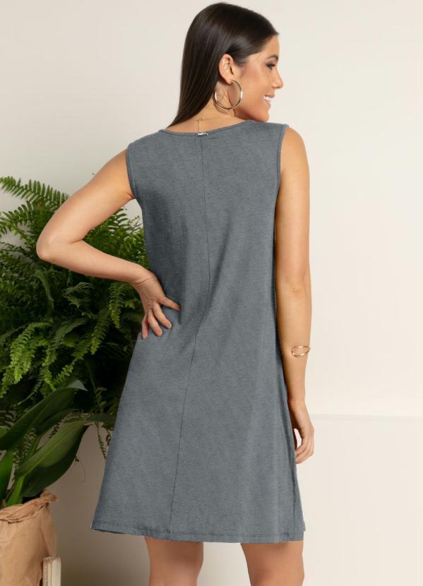 Quintess - Vestido com Bolsos Mescla 2