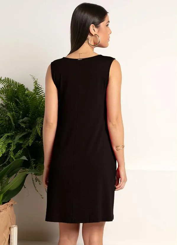 Quintess - Vestido com Bolsos Preto 2