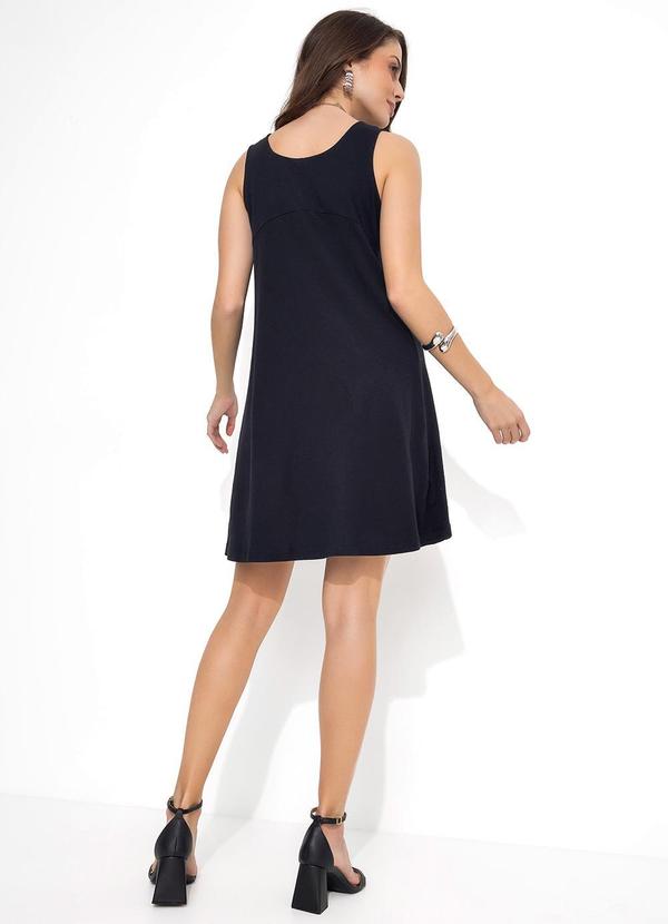 Moda Pop - Vestido com Bolsos Preto 2