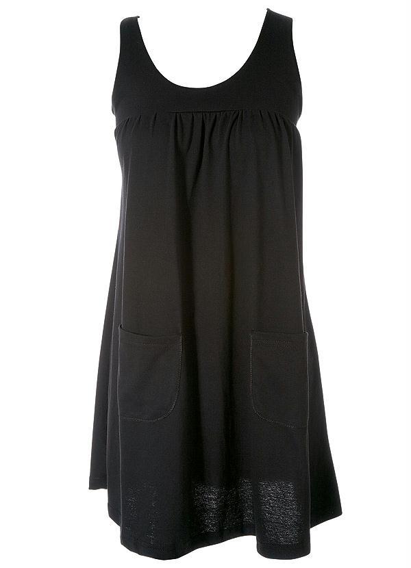 Moda Pop - Vestido com Bolsos Preto 9