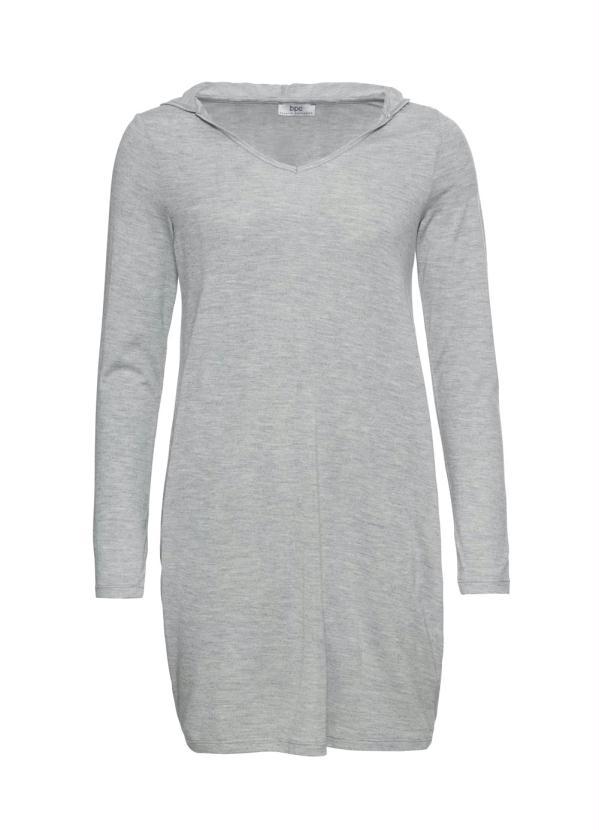 Queima Estoque - Vestido com Capuz Mescla Cinza 5