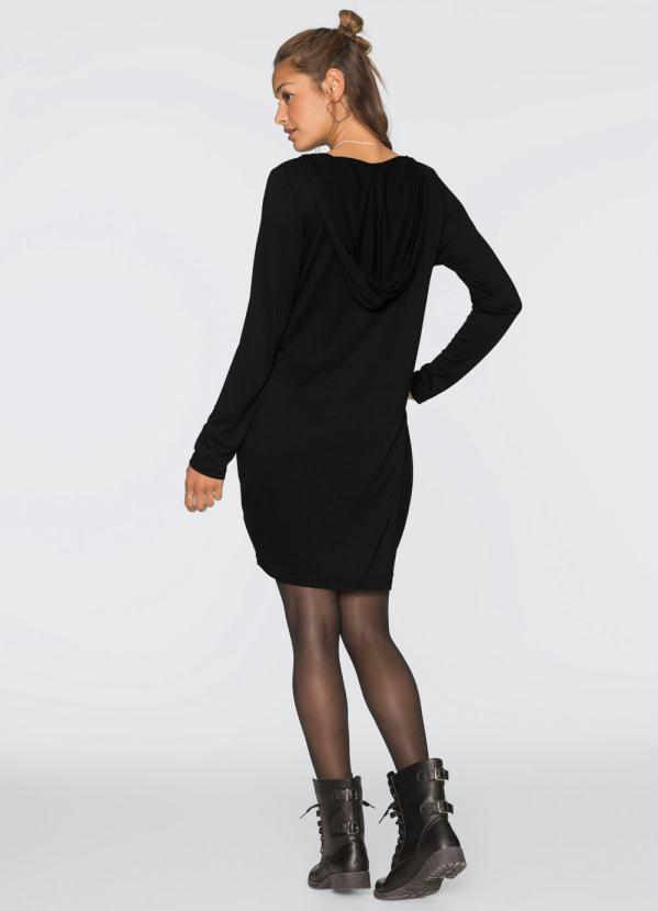 Queima Estoque - Vestido com Capuz Preto 6