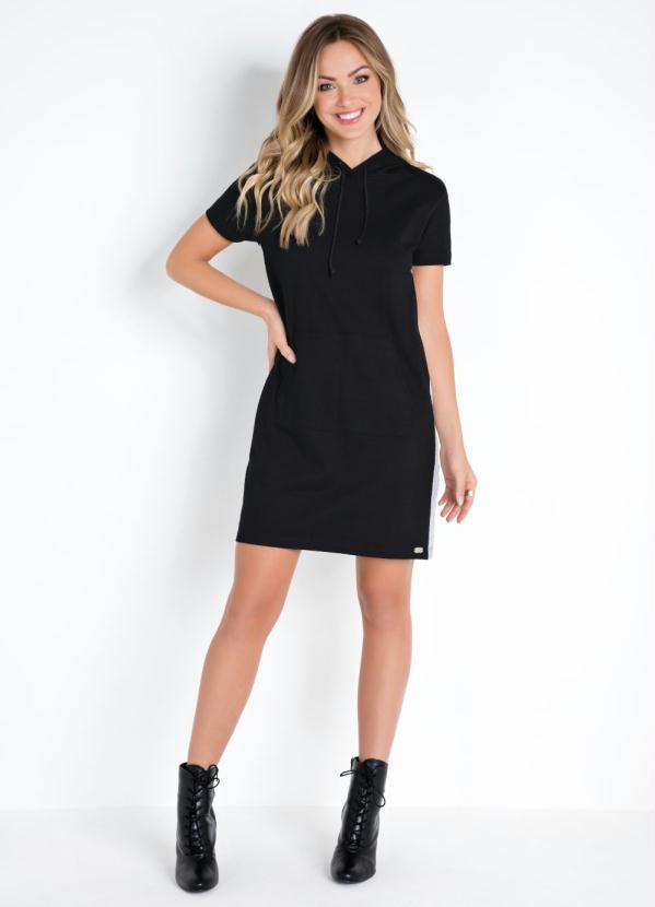 Quintess - Vestido com Capuz Preto 3