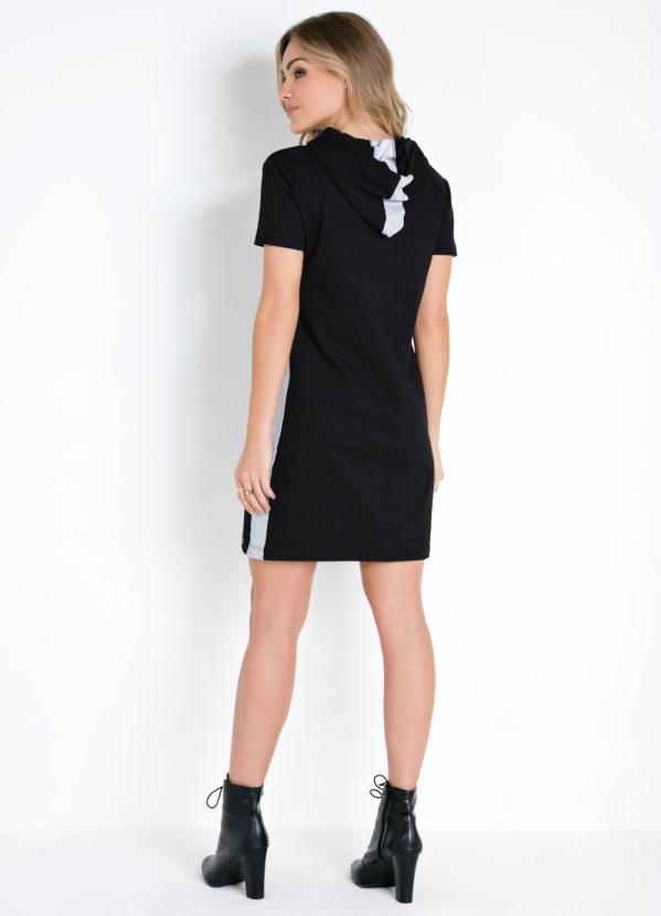 Quintess - Vestido com Capuz Preto 4