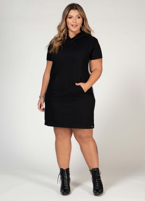 Quintess - Vestido com Capuz Preto 7