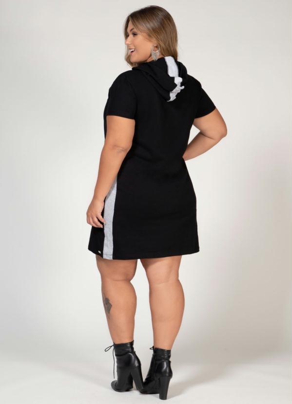 Quintess - Vestido com Capuz Preto 8