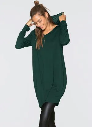 Oversized Vestido Moletinho Vestido De Moletom Com Capuz Vestido