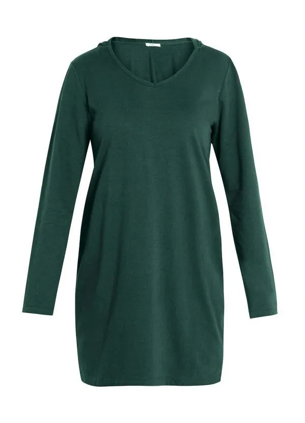 bonprix - Vestido com Capuz Verde Musgo 5