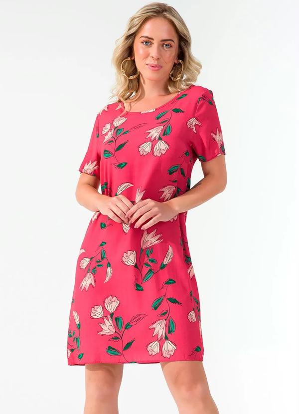 Rovitex - Vestido com Decote nas Costas Vermelho