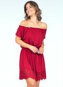 Vestido com Detalhe Vazado Vermelho