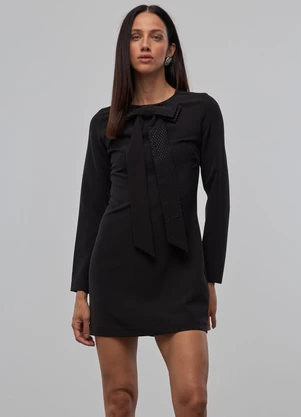 Carlota Costa - Vestido com Laço Preto - CARLOTA COSTA