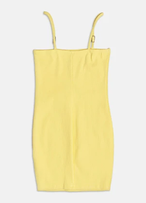 Authoria - Vestido com Litras de Strass  Amarelo - AUTHORIA