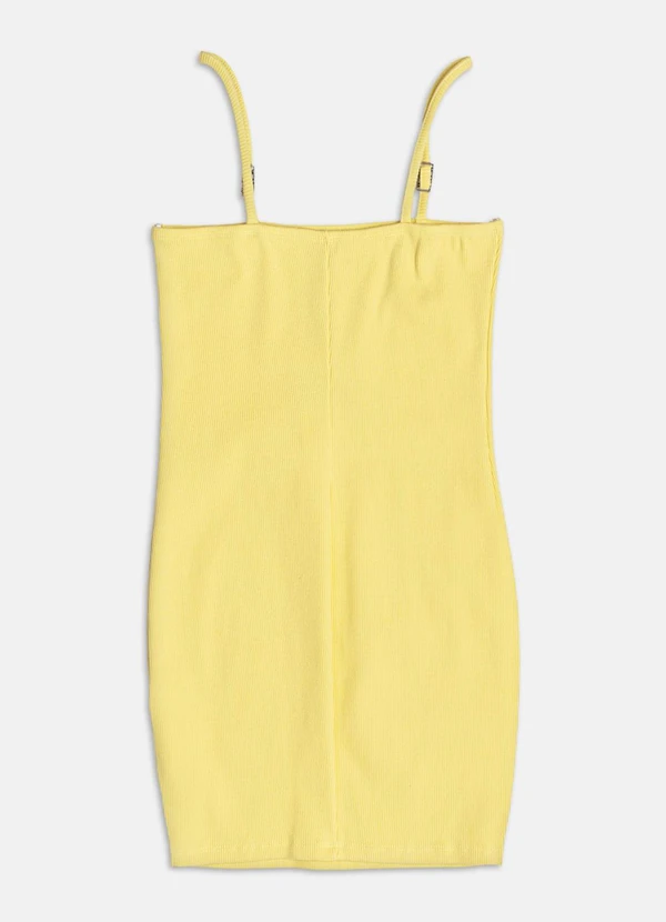 Authoria - Vestido com Litras de Strass  Amarelo 2