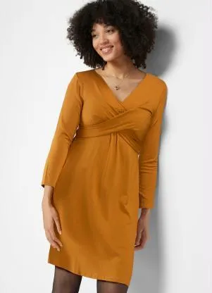 bonprix - Vestido com Nó Ferrugem - BONPRIX