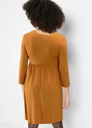 bonprix - Vestido com Nó Ferrugem - BONPRIX