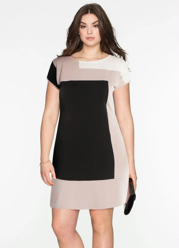 bonprix - Vestido com Recortes Rosa e Preto 7