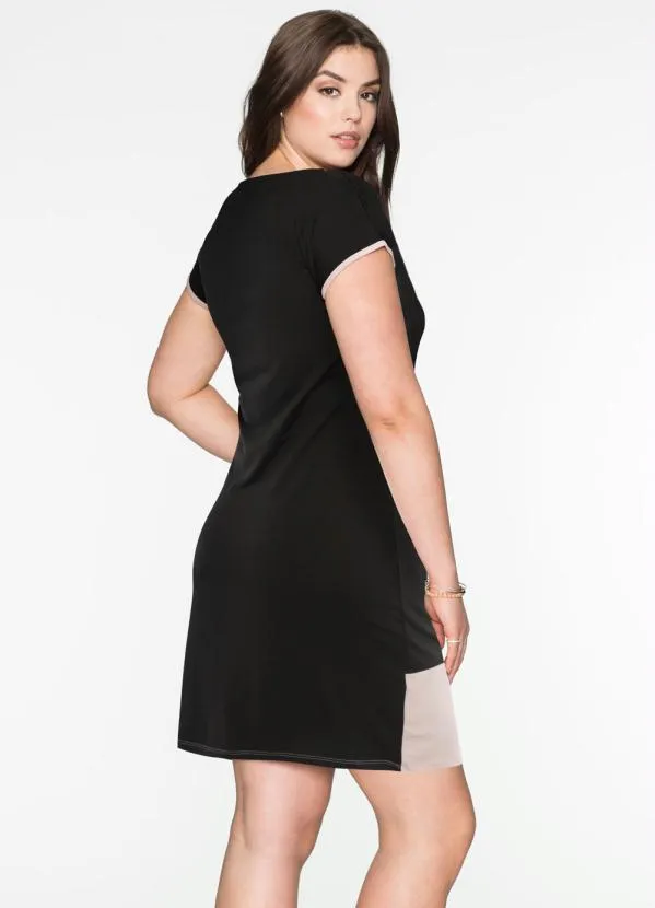 bonprix - Vestido com Recortes Rosa e Preto 8