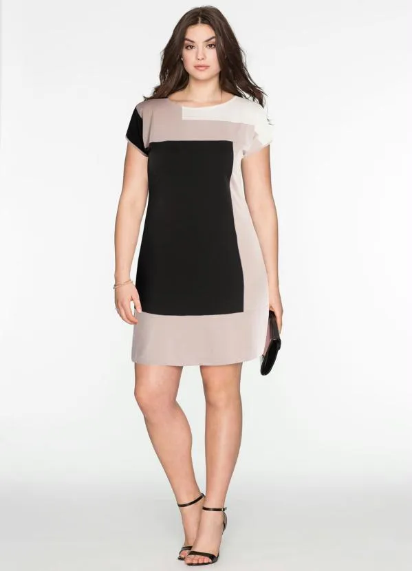 bonprix - Vestido com Recortes Rosa e Preto 9