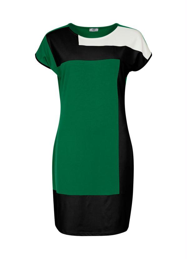 bonprix - Vestido com Recortes Verde e Preto 10